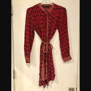 Zara mixed print dress